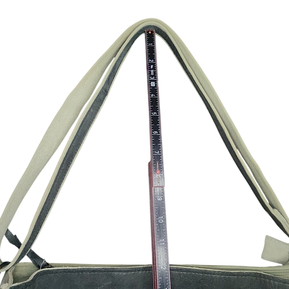 Vintage Addiction Ash Grey/Black Canvas & Leather Crossbody - Picture 7 of 8